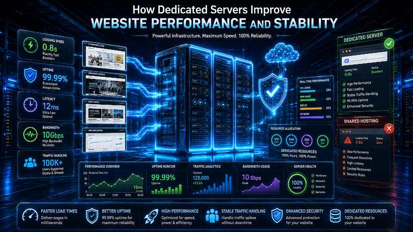 How Dedicated Servers Improve Website Performance and Stability