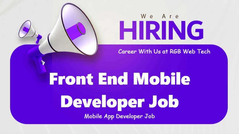Front End Application Developer Front End Mobile App Developer