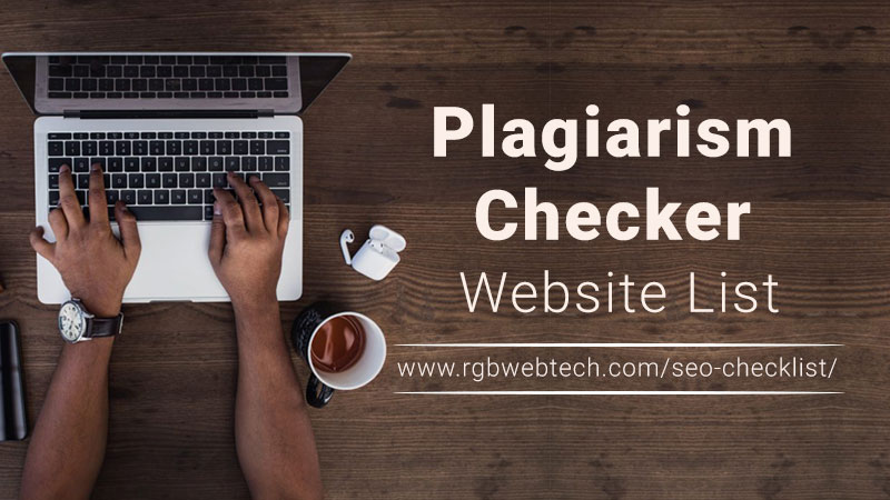 Plagiarism Checker Websites List